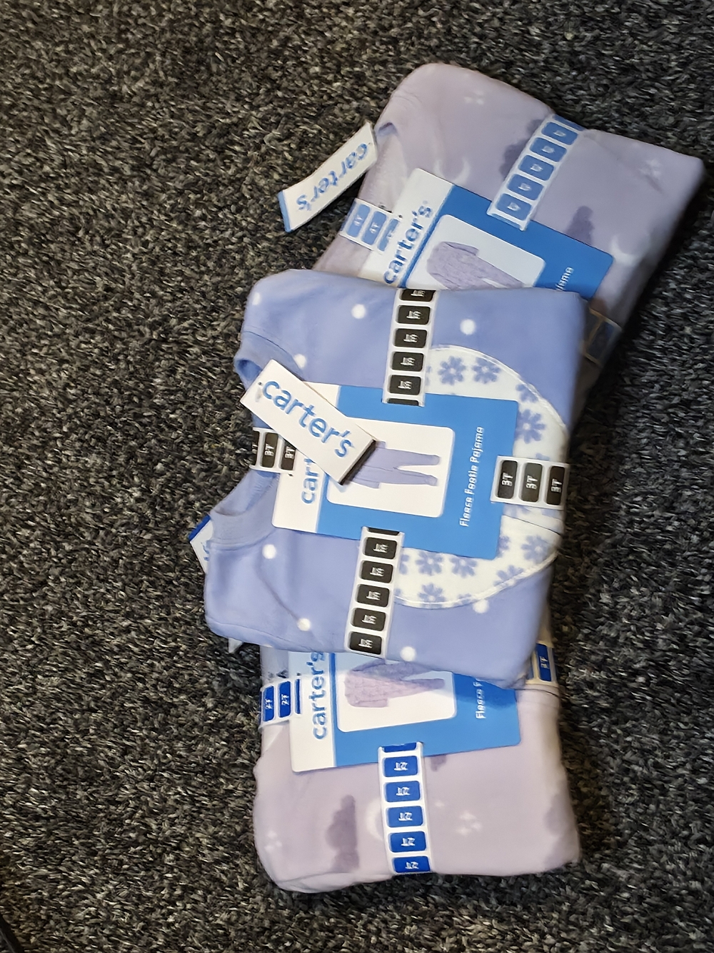 Carter's Lavender & Light Purple Children's Footies. - Picture 1 of 6